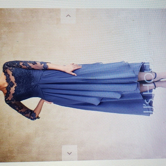 JJs House Dresses Jjs House Asymmetrical Chiffon Lace Mob Dress